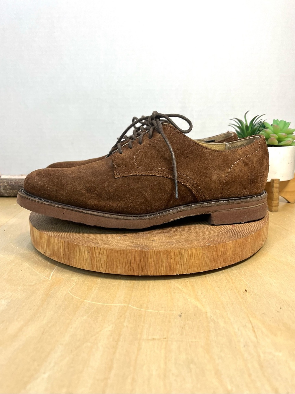 Vintage Frye Brown Suede Oxford Shoes Made in Mexico – Men's Size 8.5D – Preppy